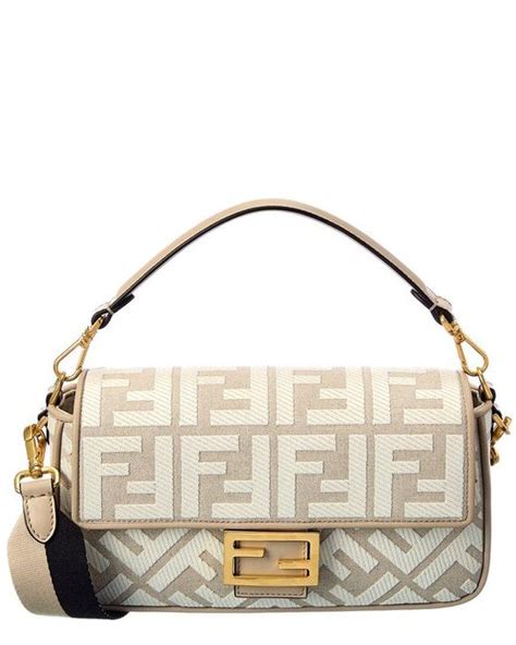 fendi baguette midi ff leather shoulder bag|fendi bag.